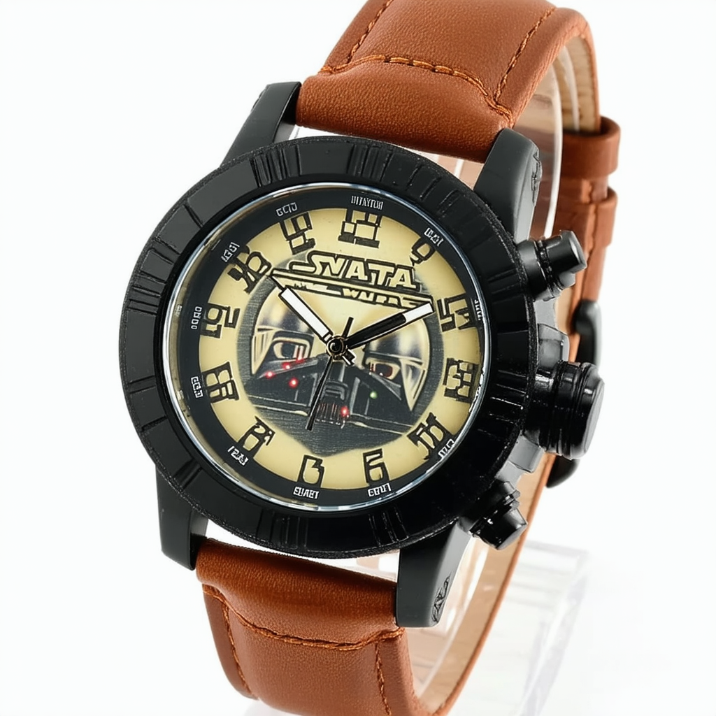 Invicta Men's 52 mm Star Wars Mandalorian LIM Edition Quartz Brown Leather Watch Model:35162