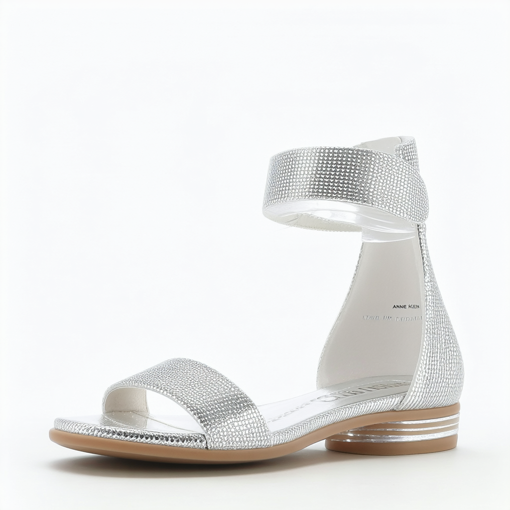Anne Klein Women's Eureka 2 Sandal,Silver/White,10.5 M US