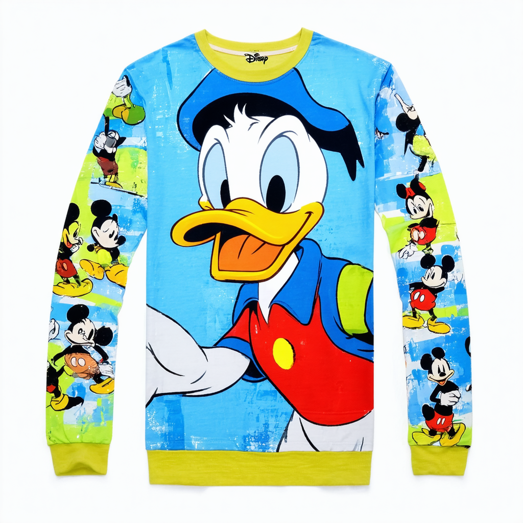 Disney Donald Duck Long Sleeve Shirt for Men Multi