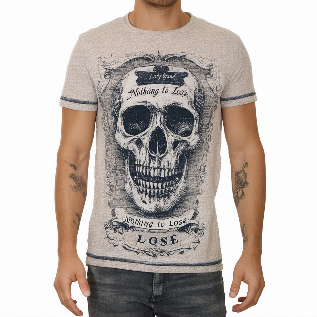 Lucky Brand Men's Nothing to Lose Skull T-Shirt