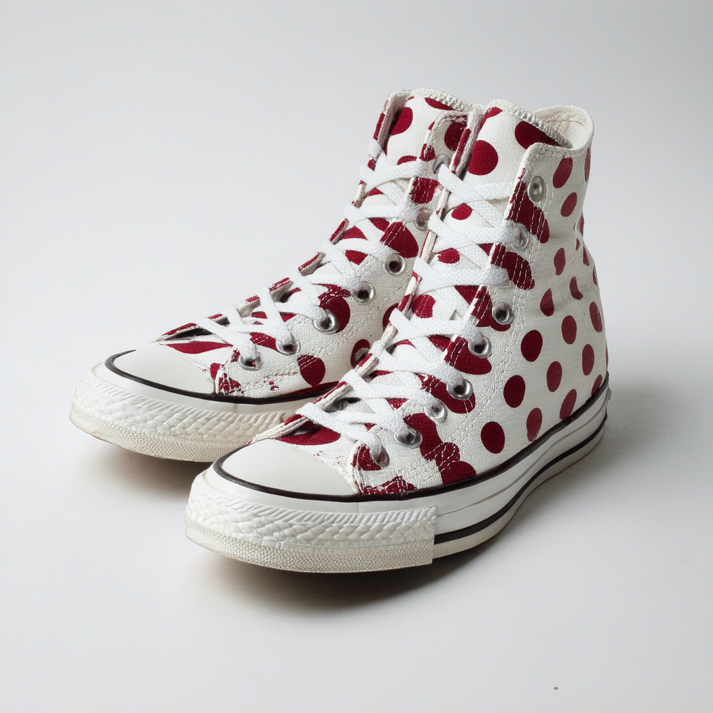 Converse Chuck Taylor All Star Striped Polka Dot Hi Sneaker