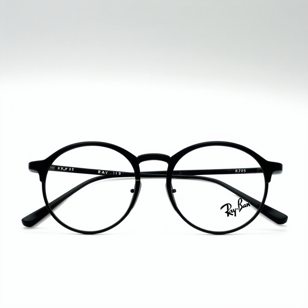 Ray-Ban RX7075 Eyeglasses Rubber Black 47mm