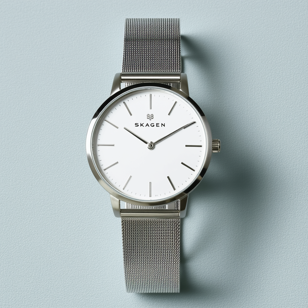 Skagen Women's O380XSSSW1 Quartz White Dial Stainless Steel Watch