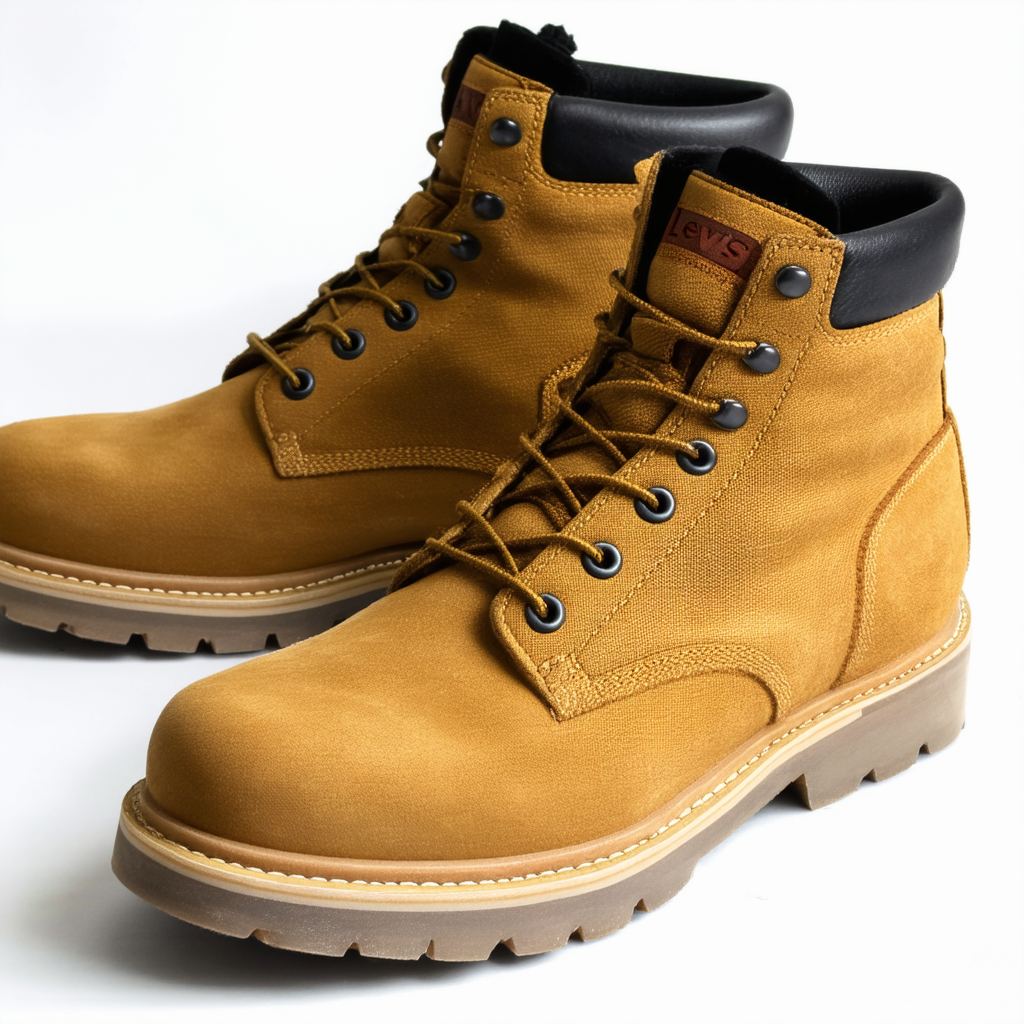 Levis Men's Sahara Nubuck Canvas Engineer Boot