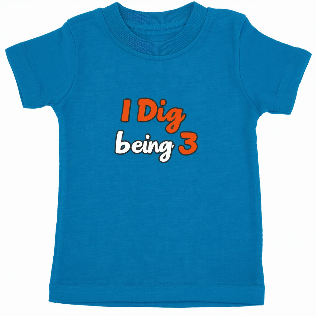 CafePress I Dig Being 3 T Shirt Toddler Tee