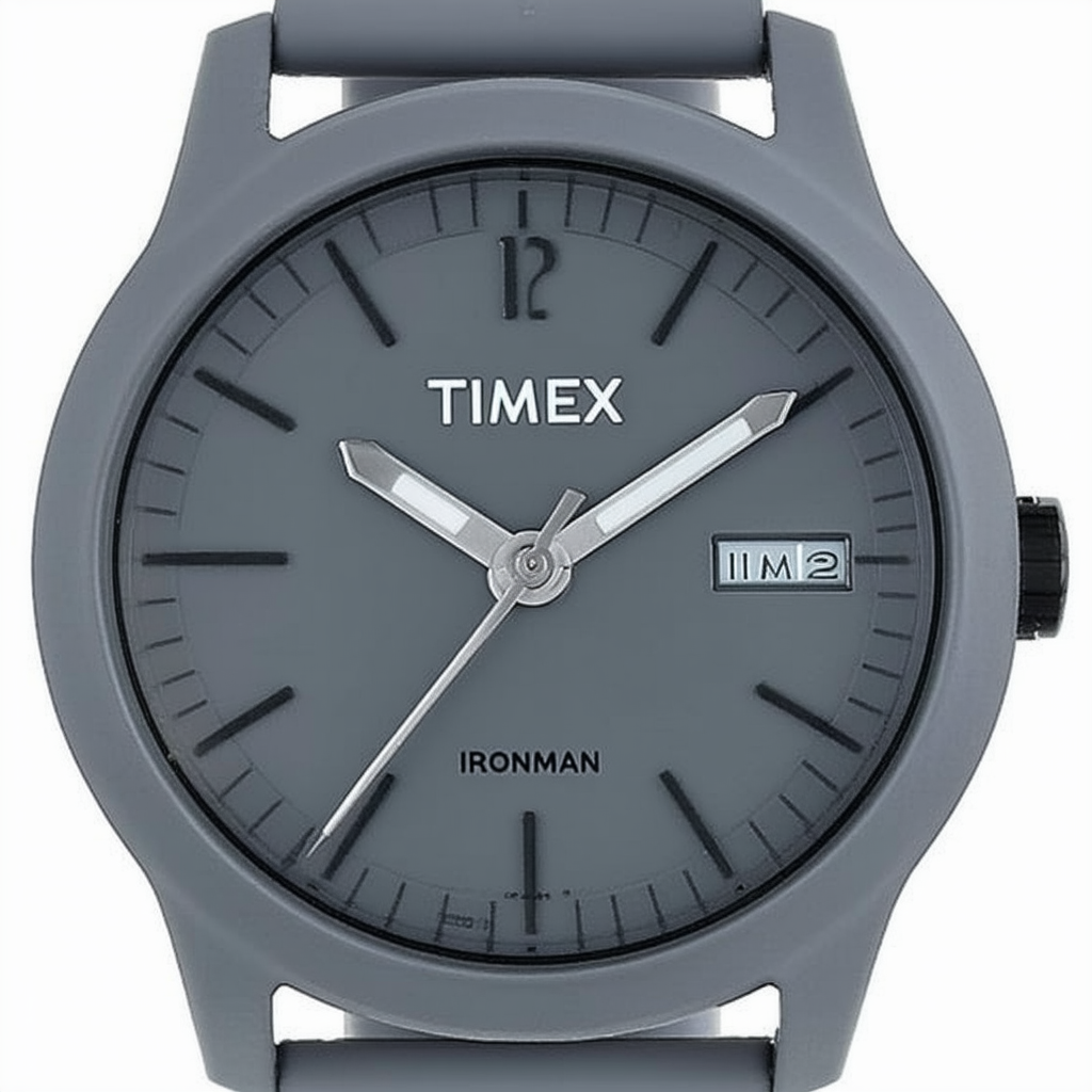 Timex Ironman Sleek Grey Dial Plastic Strap Unisex Watch TW5M09800