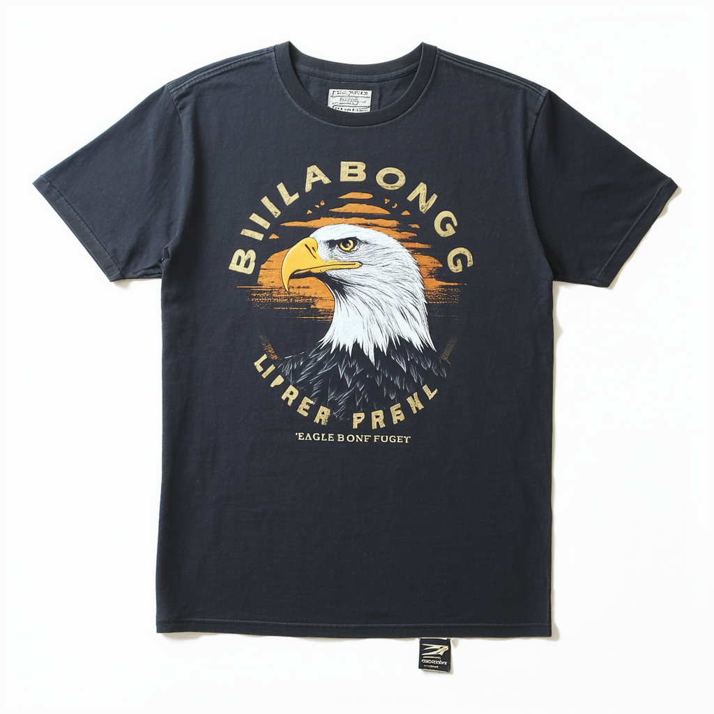 Billabong Eagle Oversized Tee Off Black
