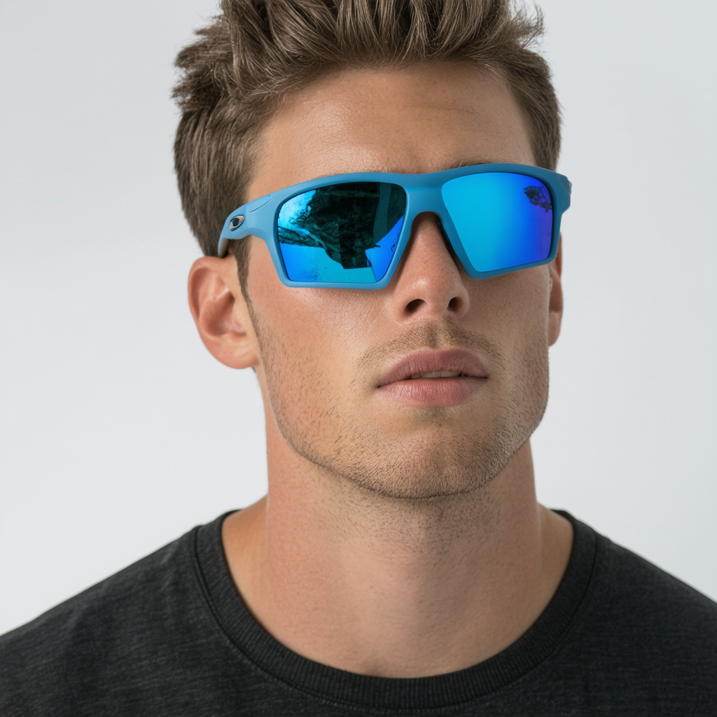 Oakley Men's Sliver Machinist Sunglasses, MttSkyBlue/Grey, OS