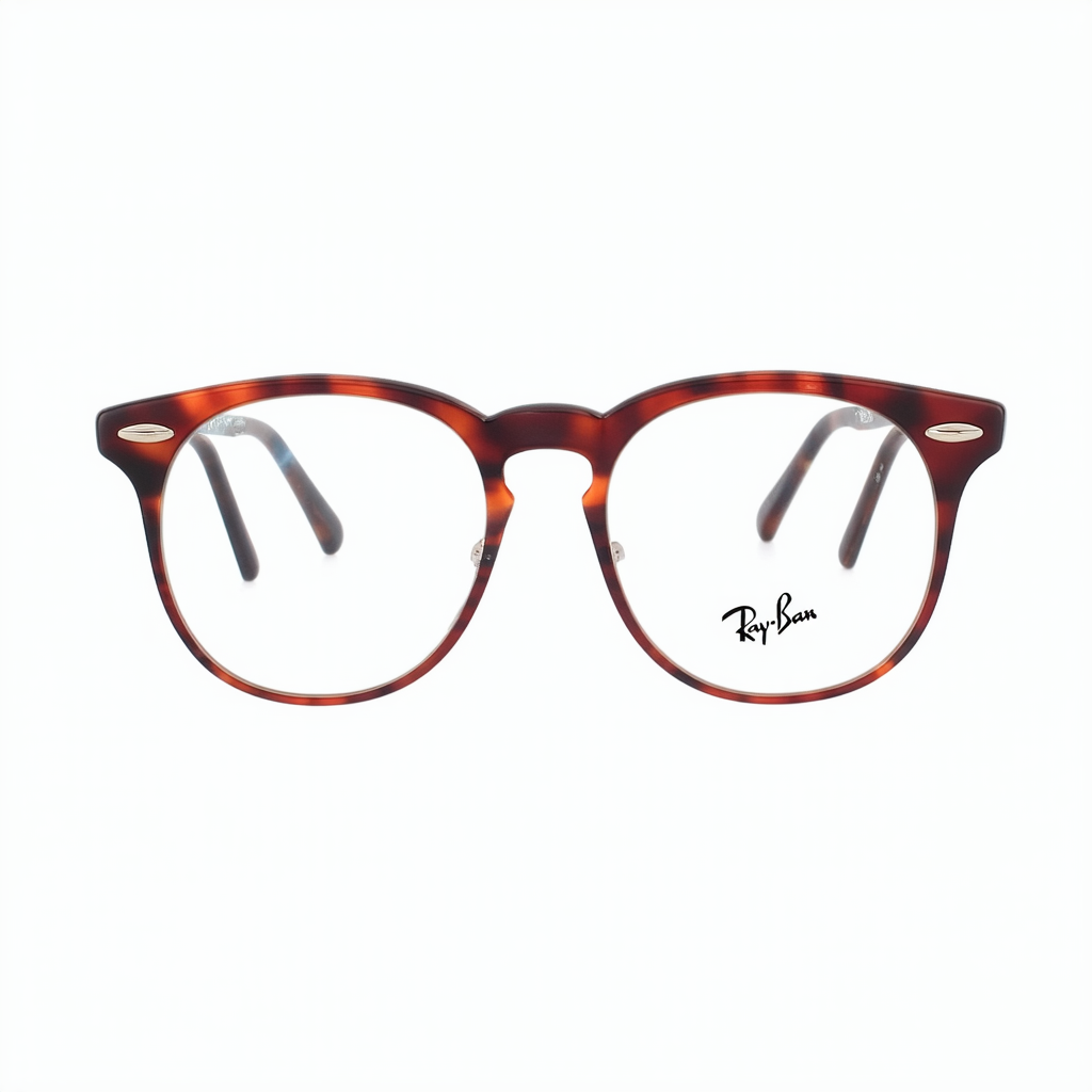 Ray-Ban 5154 Clubmaster Eyeglasses-2372 Red Havana-49mm