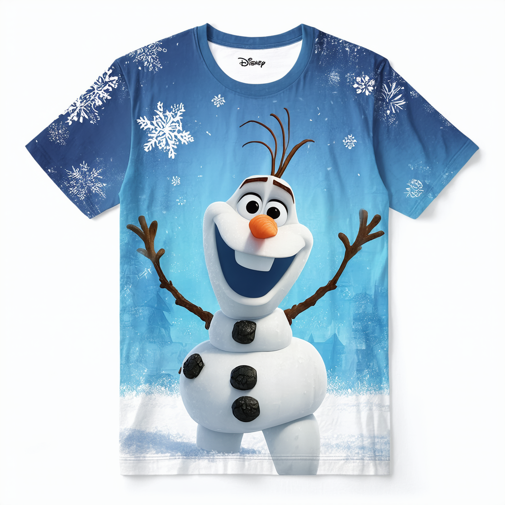 Disney Big & Tall Frozen Olaf and His Hugs Men's Tops Short Sleeve Tee Shirt