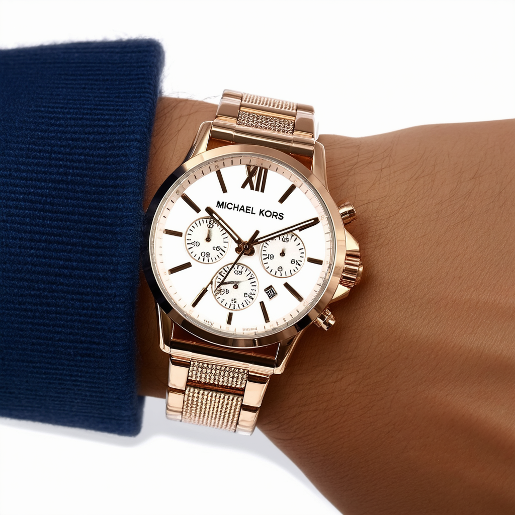 Michael Kors Women's MK5913 - Runway Rose Gold/Navy Watch