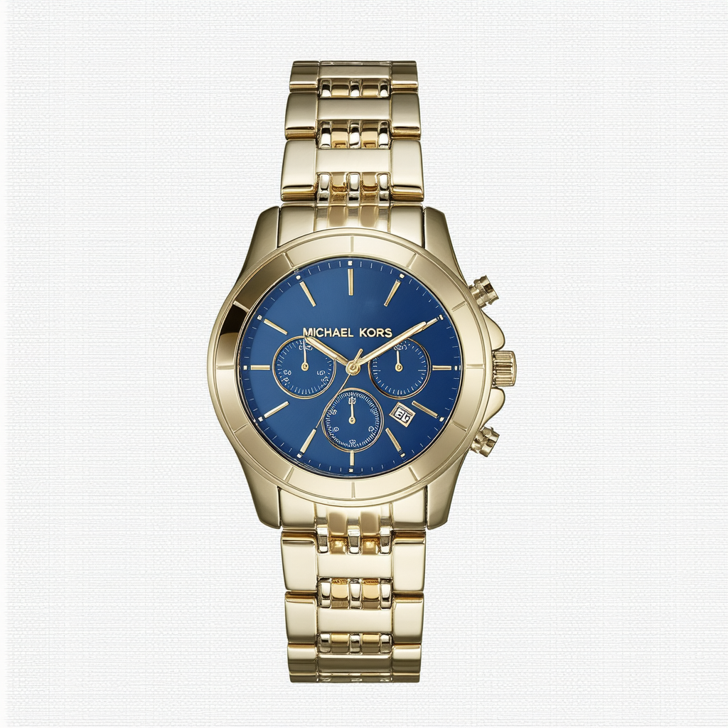 Michael Kors Women's Camille Two Tone Bracelet Blue Dial Watch MK5758