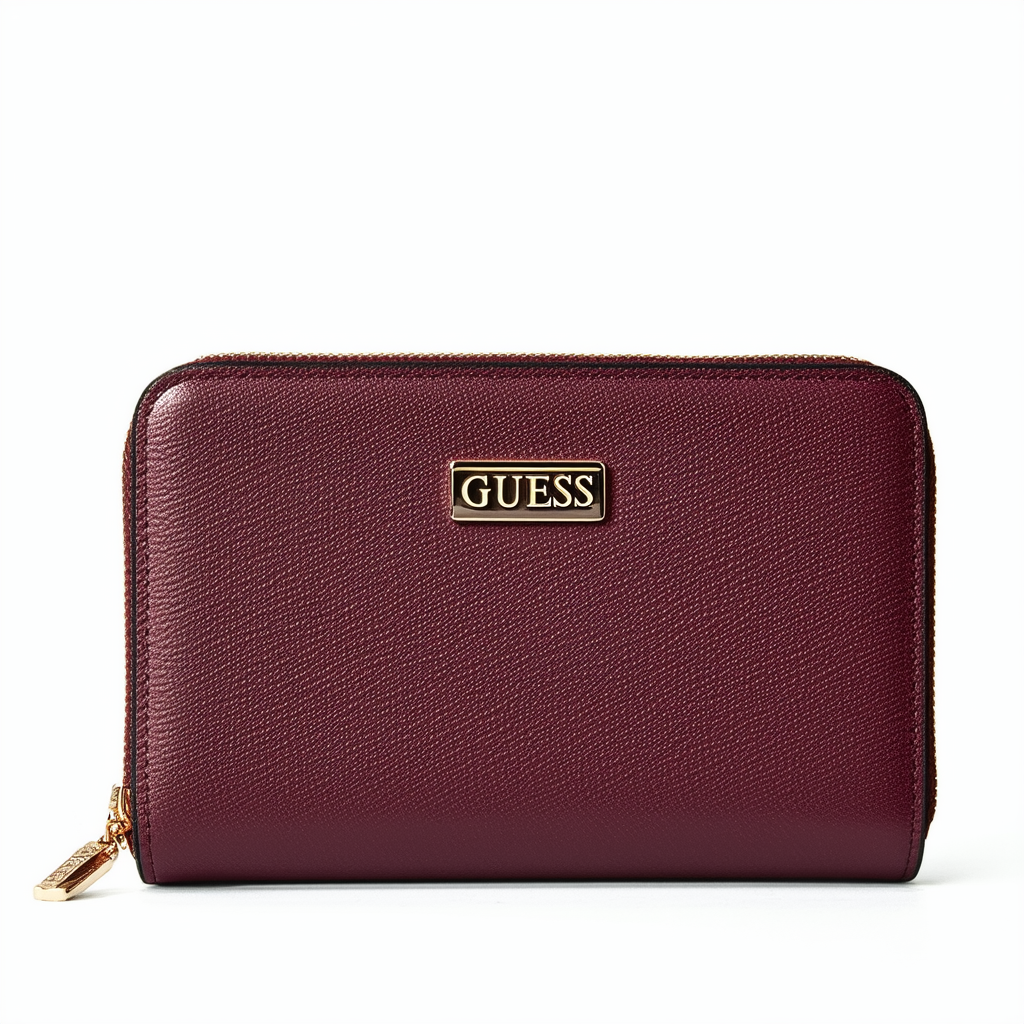 GUESS Noelle Large Zip Around Wallet, Merlot