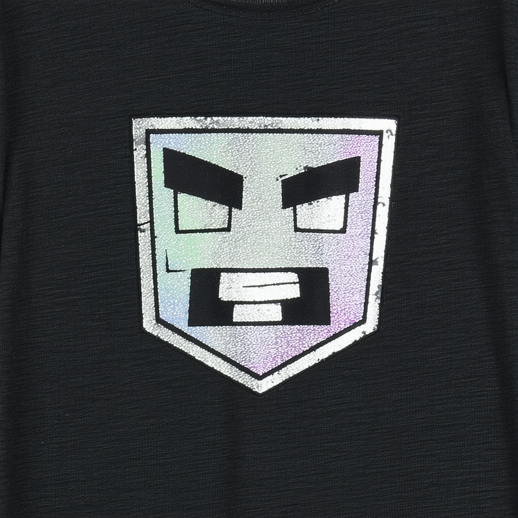 Teen Titans Go Metallic Character Emblem Black T-Shirt Toddler Boy to Youth Boy