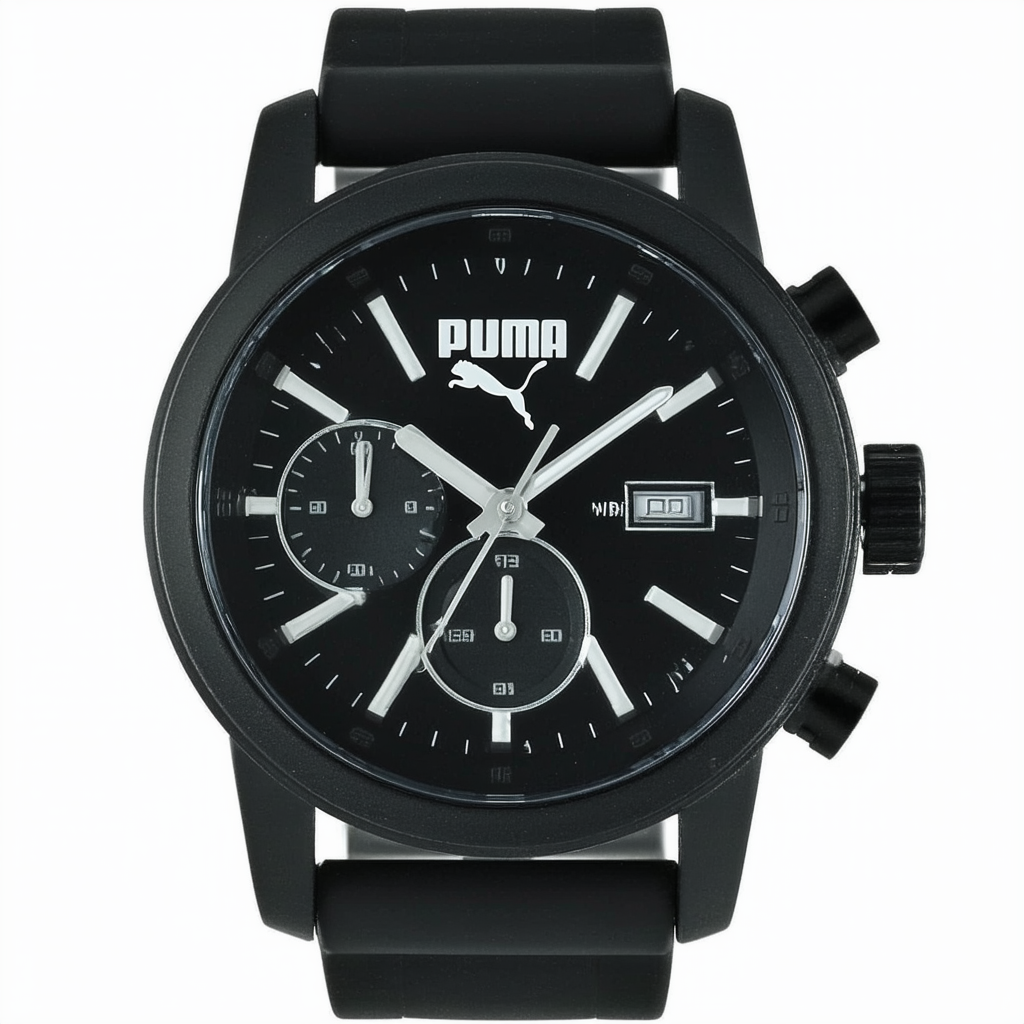 PUMA Men's PU102461001 Counter Silver Black Watch