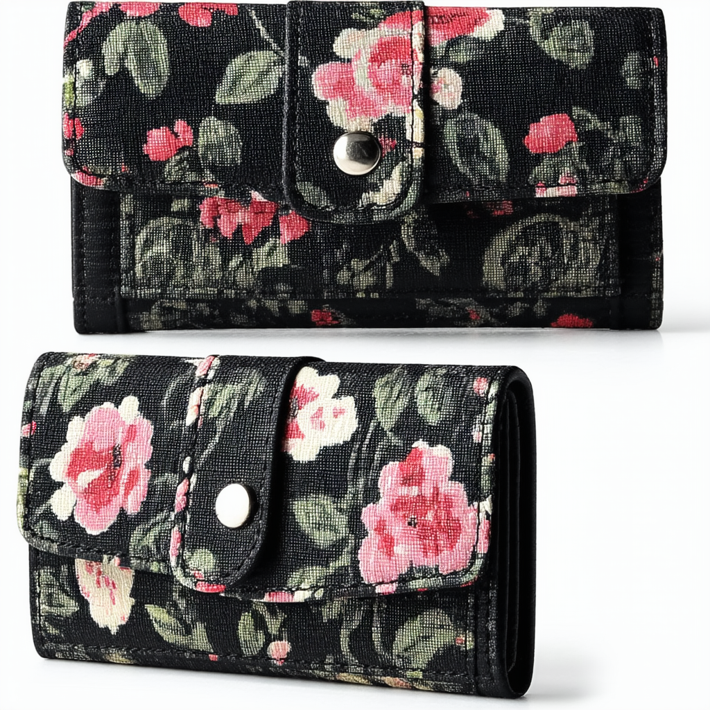 Vera Bradley Kiss 'n Snap Wallet Classic Black