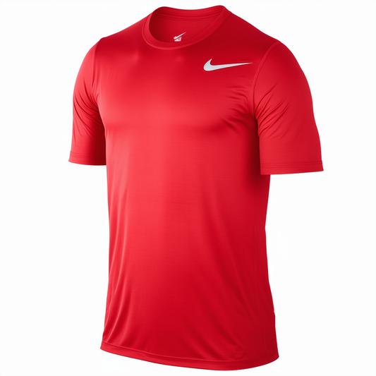 Nike Dri-Fit Tee Shirt, Red/White, Large
