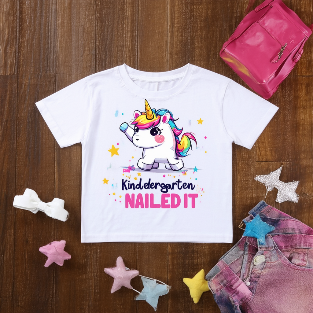 Dabbing Rainbow Unicorn Kindergarten Graduation Nailed It Youth T-Shirt