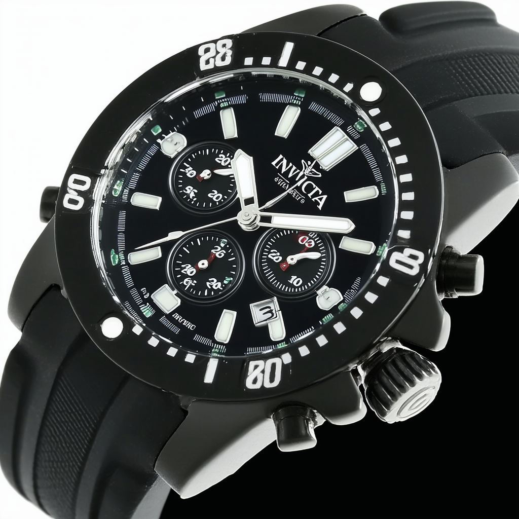 Invicta Men's 0899 S1 Touring Sport Chronograph Black Rubber Watch