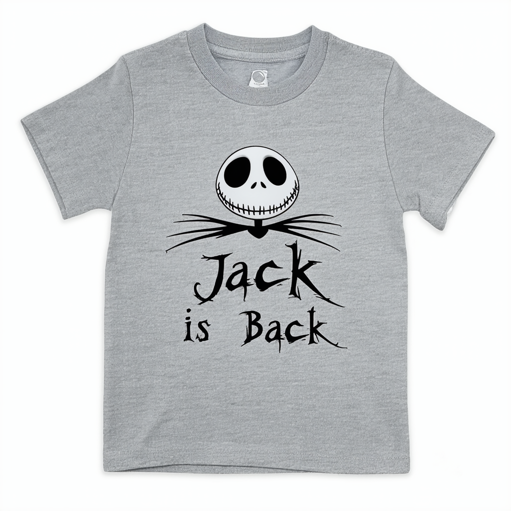 Disney Jack Skellington ''Jack is Back'' Shirt for Kids - The Nightmare Before Christmas Gray