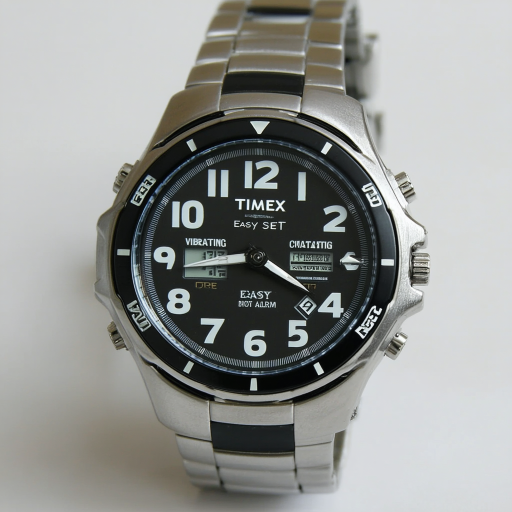 Timex Men's T41741 Vibrating Easy Set Alarm Watch