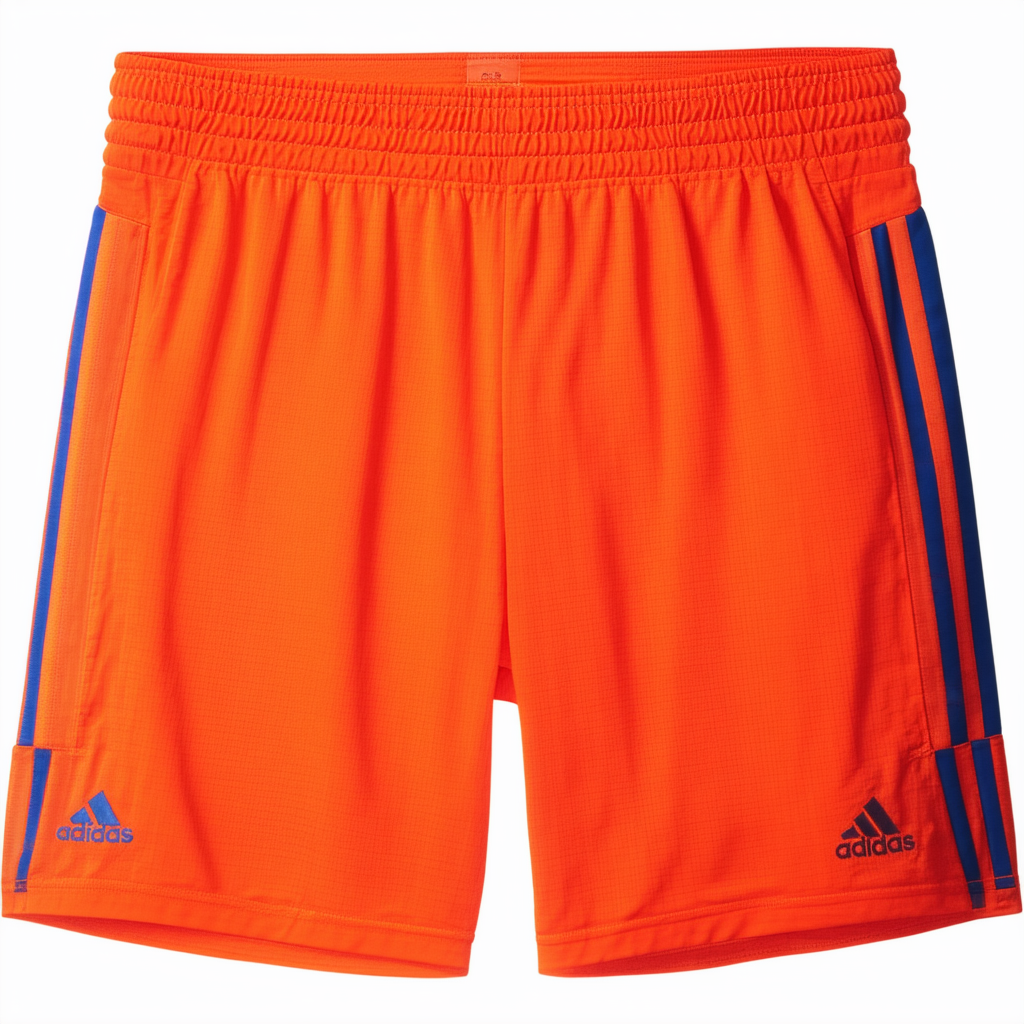 adidas Men's Designed-2-Move 3-Stripe Shorts, Energy Orange/Mystery Blue, Large