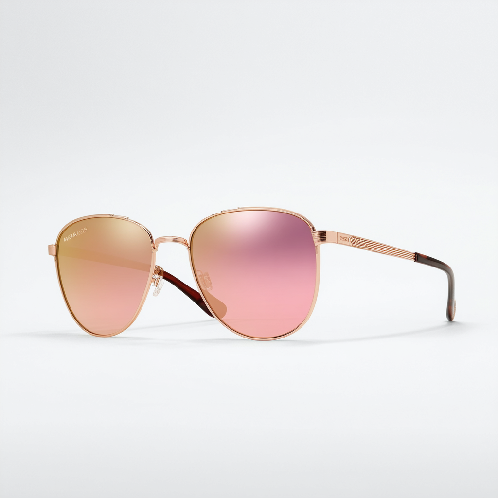 Michael Kors Woman Sunglasses Rose Gold Frame, New Rose Gold Mirror Lenses, 59MM
