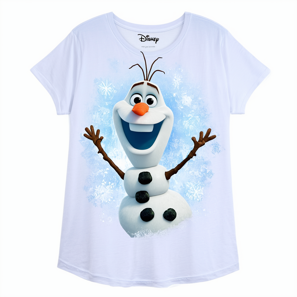 Disney Women's Plus-Size Frozen Olaf Graphic T-shirt