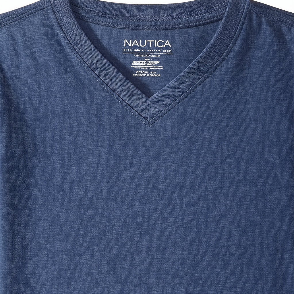 Nautica Boys' Big Short Sleeve Solid V-Neck T-Shirt
