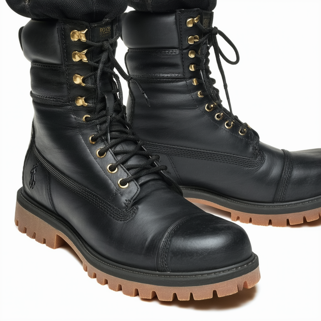 Polo Ralph Lauren Men's Boots Conquest Hi III Black Boots