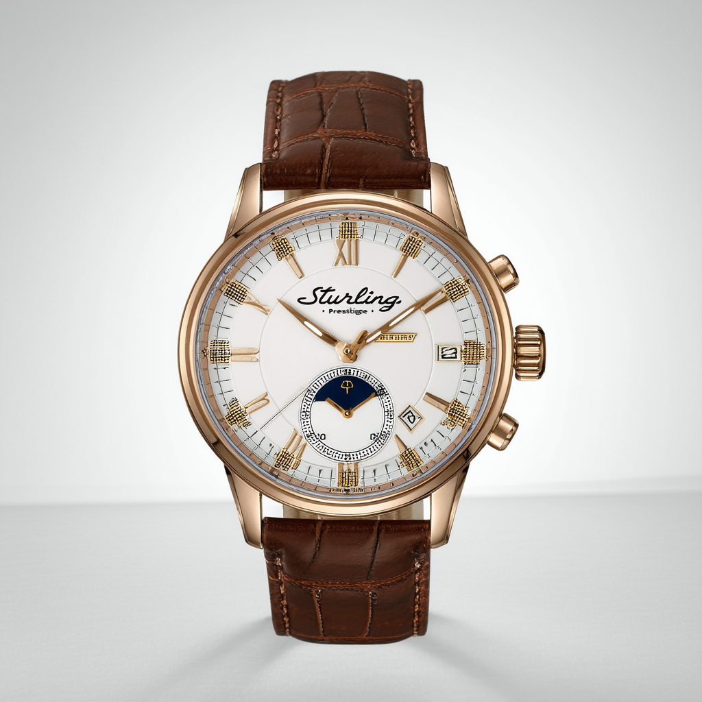 Stuhrling Prestige Men's 357.334K1 Prestige Swiss Made Laurel Automatic Date Brown Watch