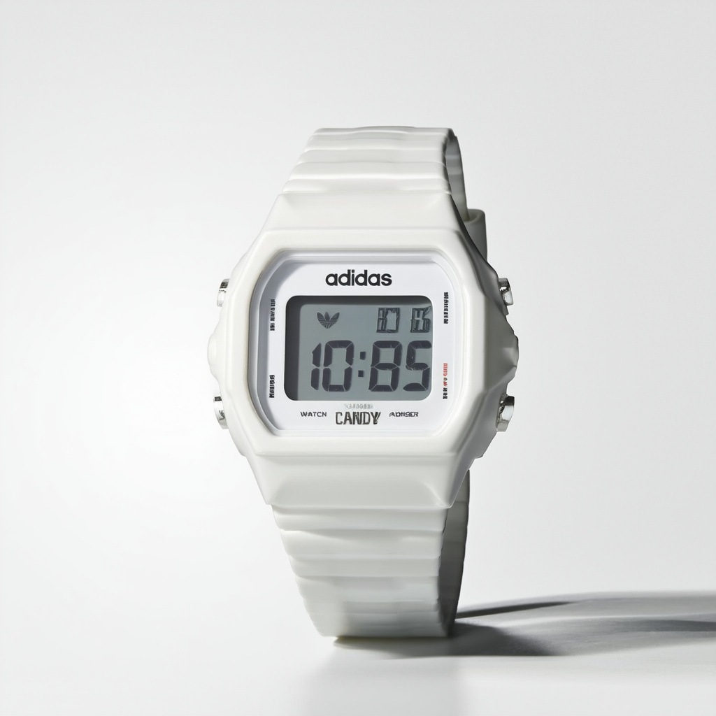Adidas Women's ADH1696 White Midsize Candy Digital Watch