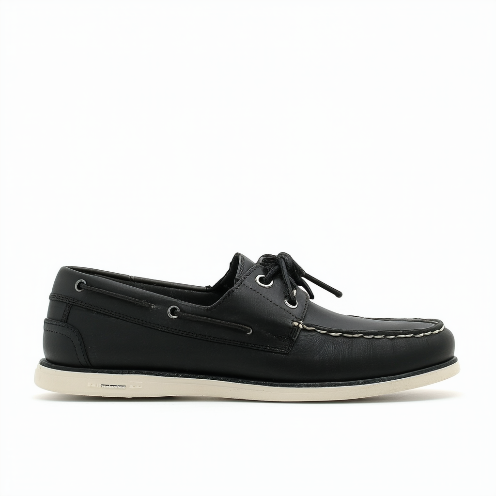 Unlisted by Kenneth Cole Men's Santon Boat Shoe, Black, 9.5 M US