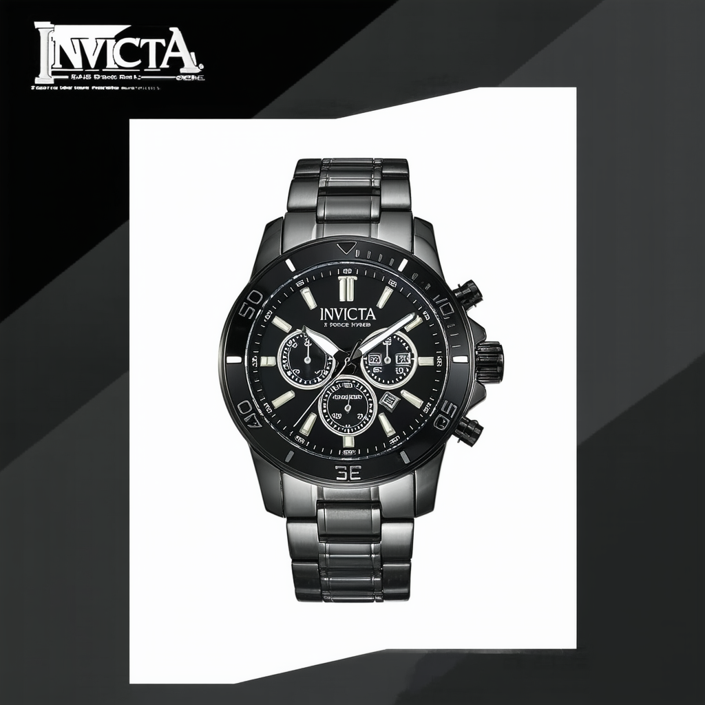 Invicta Men's 5459SYB "I-Force" Stainless Steel Black Watch