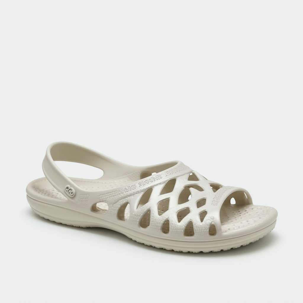 Crocs Women's Isabella Huarache 2 Flat W Sandal Ballet, Oyster/Oyster, 7 M US