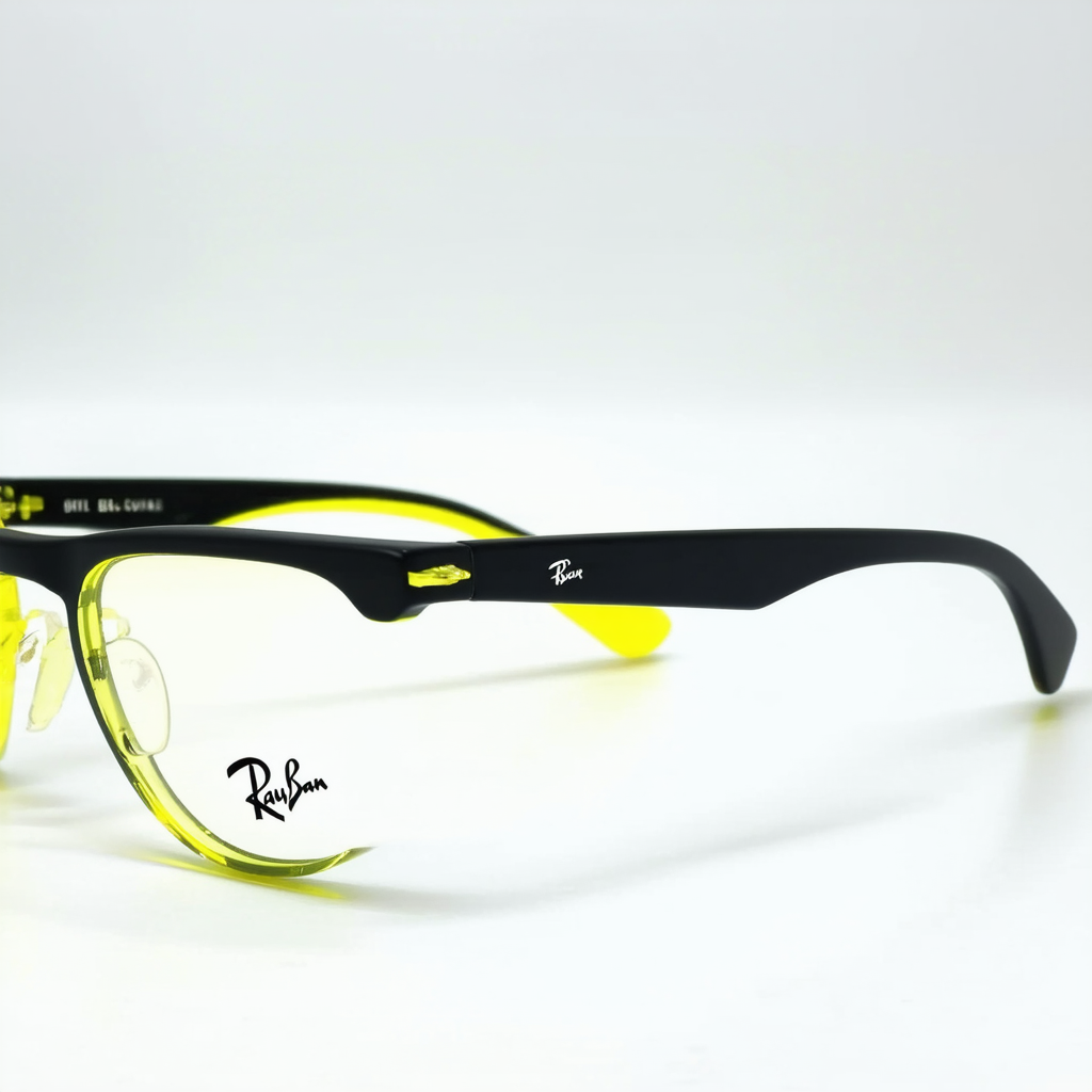 Optical frame Ray Ban Acetate Matt Black - Matt Yellow (RY1546 3435)