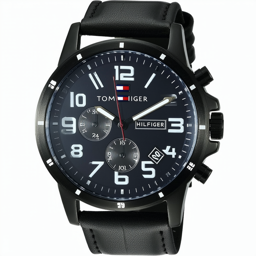 Tommy Hilfiger Men's 1791103 Casual Sport Analog Display Quartz Black Watch