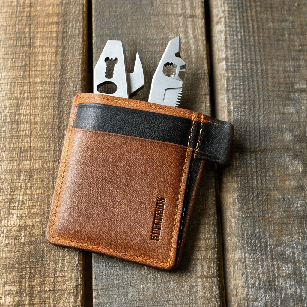 Steve Madden Men's Passcase Wallet with Multi Tool