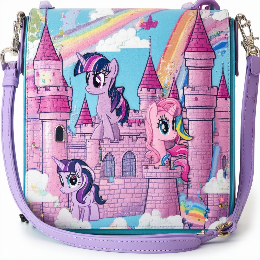 Loungefly My Little Pony Castle Womens Double Strap Shoulder Bag Purse