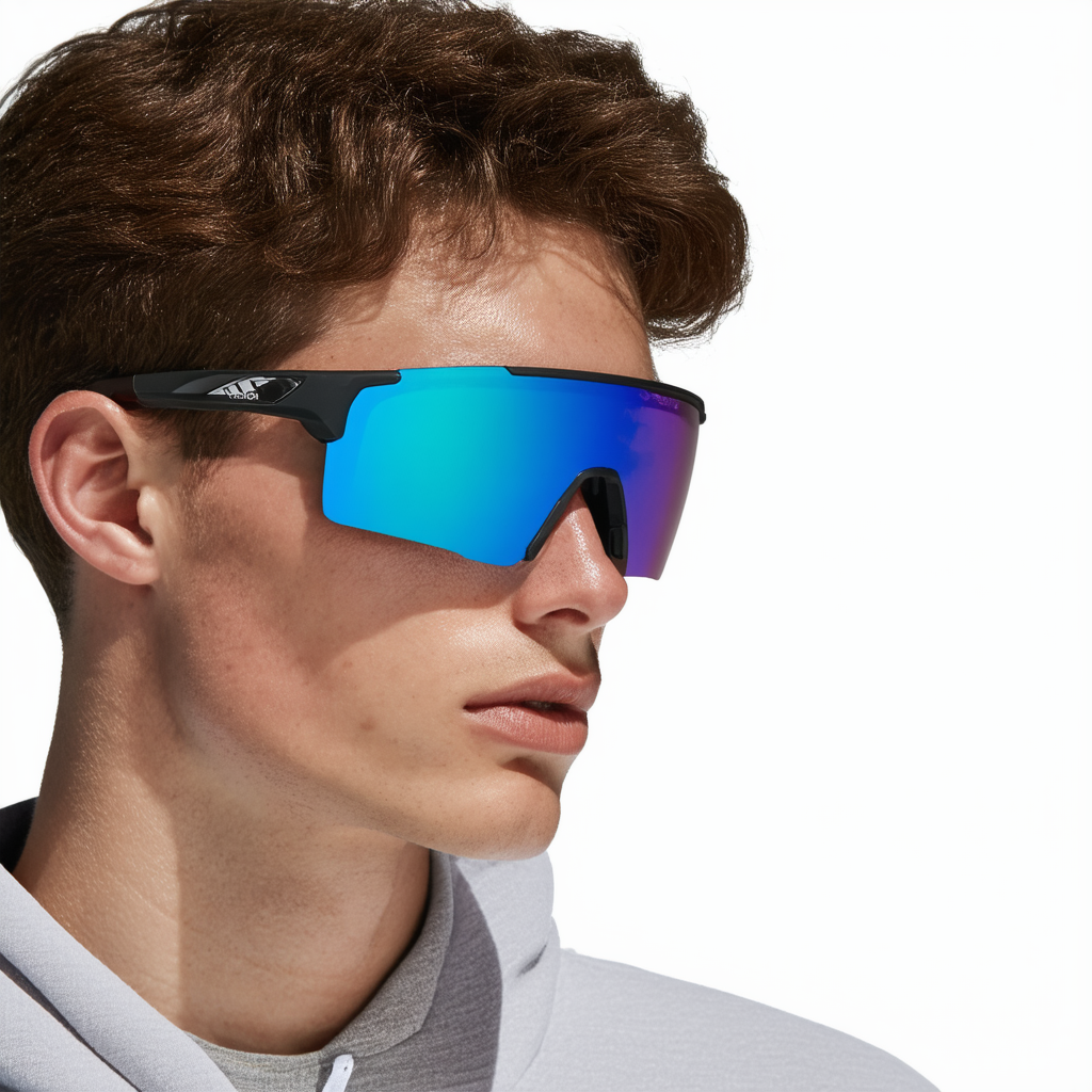 adidas Unisex-Adult Kumacross Halfrim a421 6062 Non-Polarized Iridium Rectangular Sunglasses