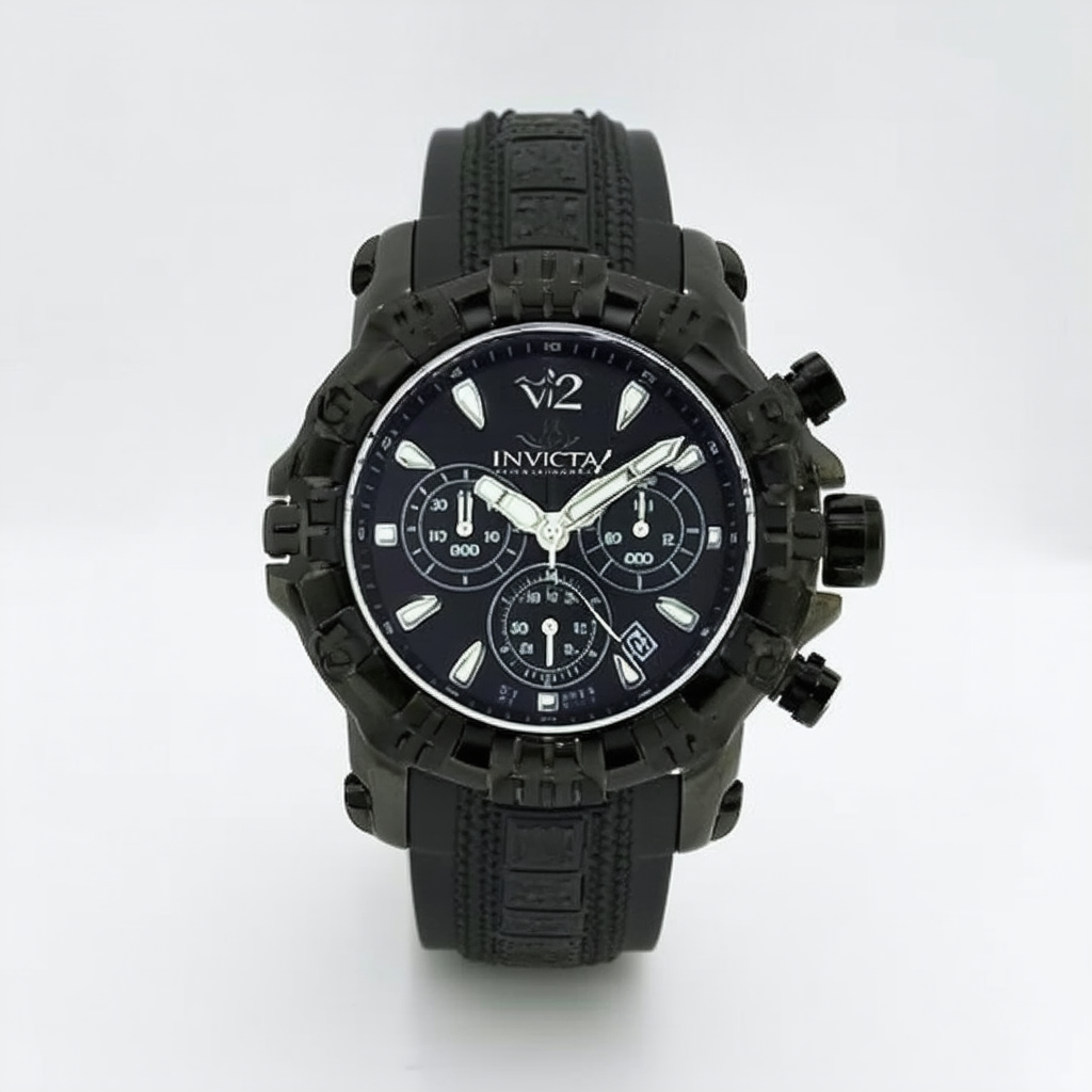 Invicta Mens Reserve Venom Quartz Watch, Black, 32132