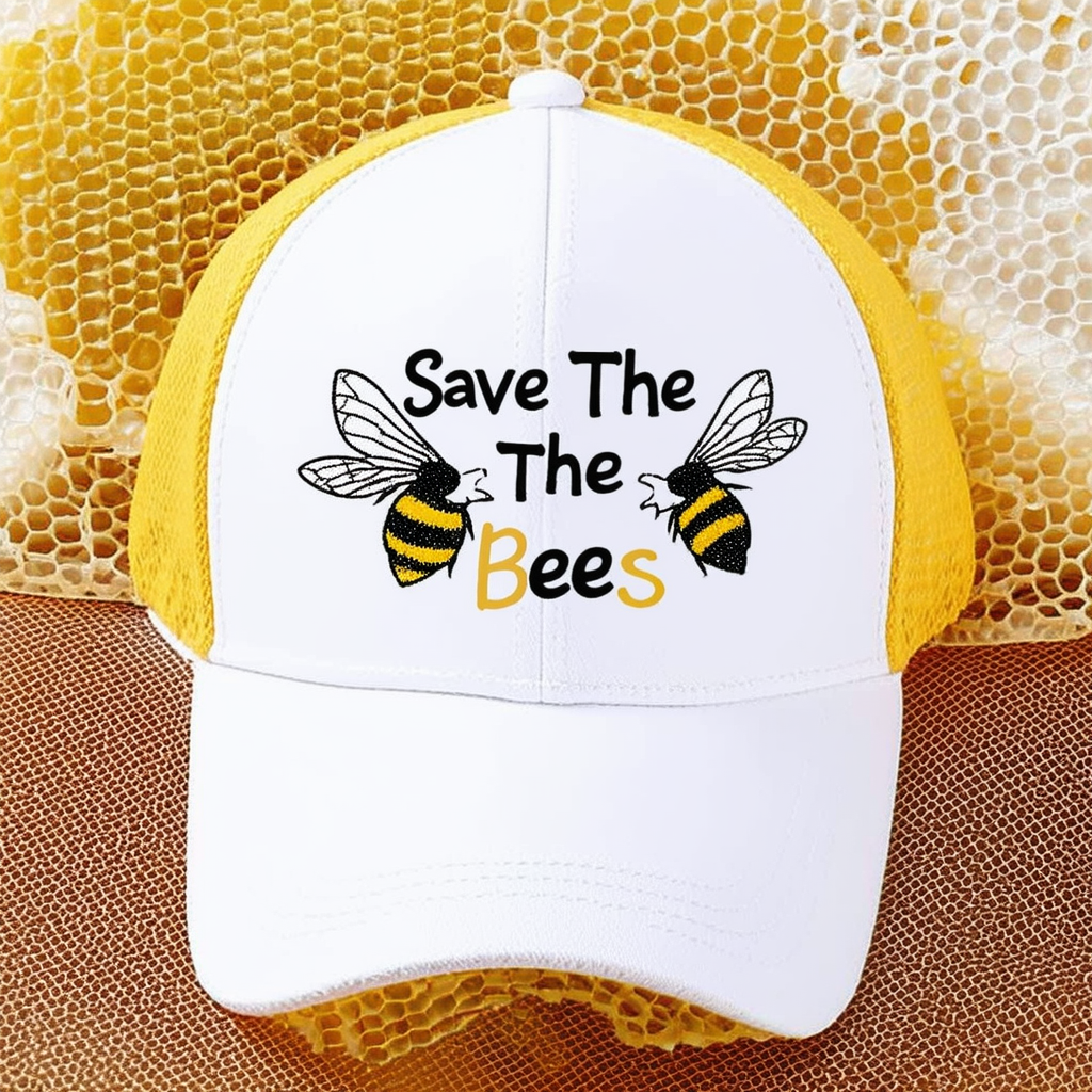 CafePress Honeycomb Save The Bees Cap Baseball Cap