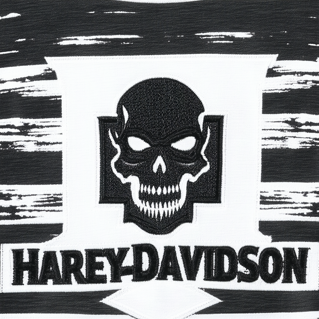 Harley-Davidson Big Boys' Skull Embossed H-D T-Shirt Black 0294184