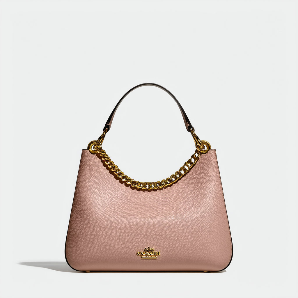 Coach Pebbled Leather Ava Chain Tote Purse - #F29007