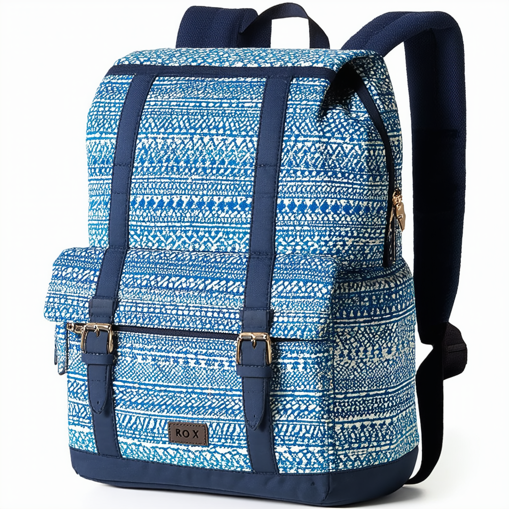 Roxy Women's Pharaoh Canvas Backpack, Pointillism Geo/Blue Print, One Size