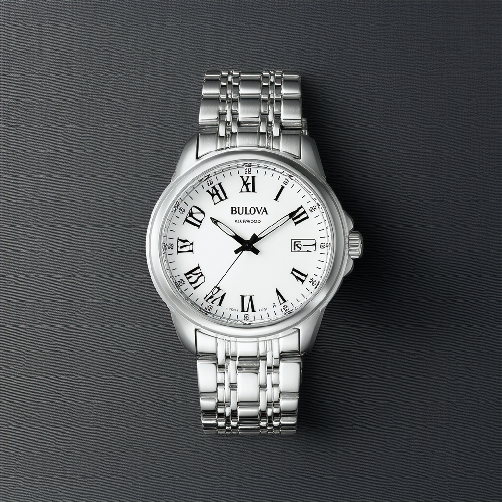 Bulova Men's 63A103 Kirkwood Analog Display Swiss Automatic Silver Watch