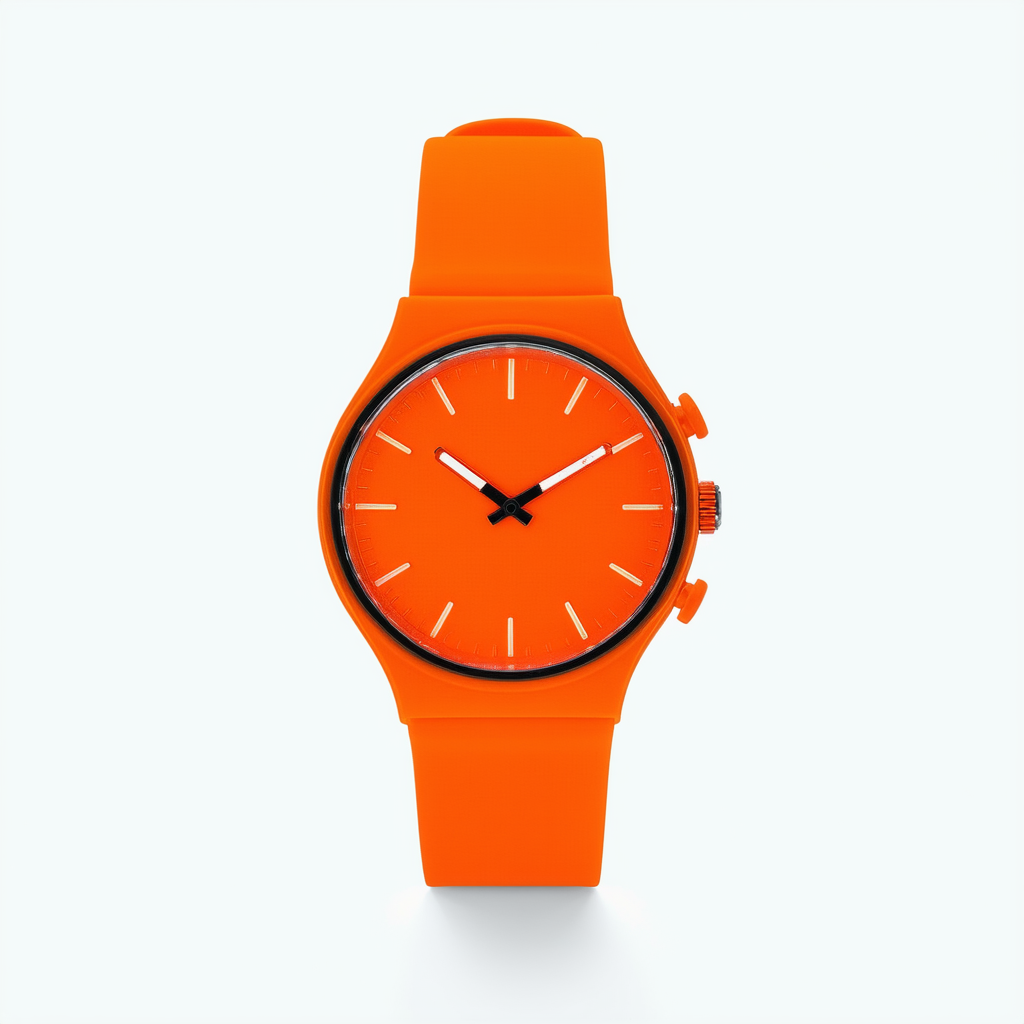 Swatch Orangish Lacquered Silicone Mens Watch SUOO100