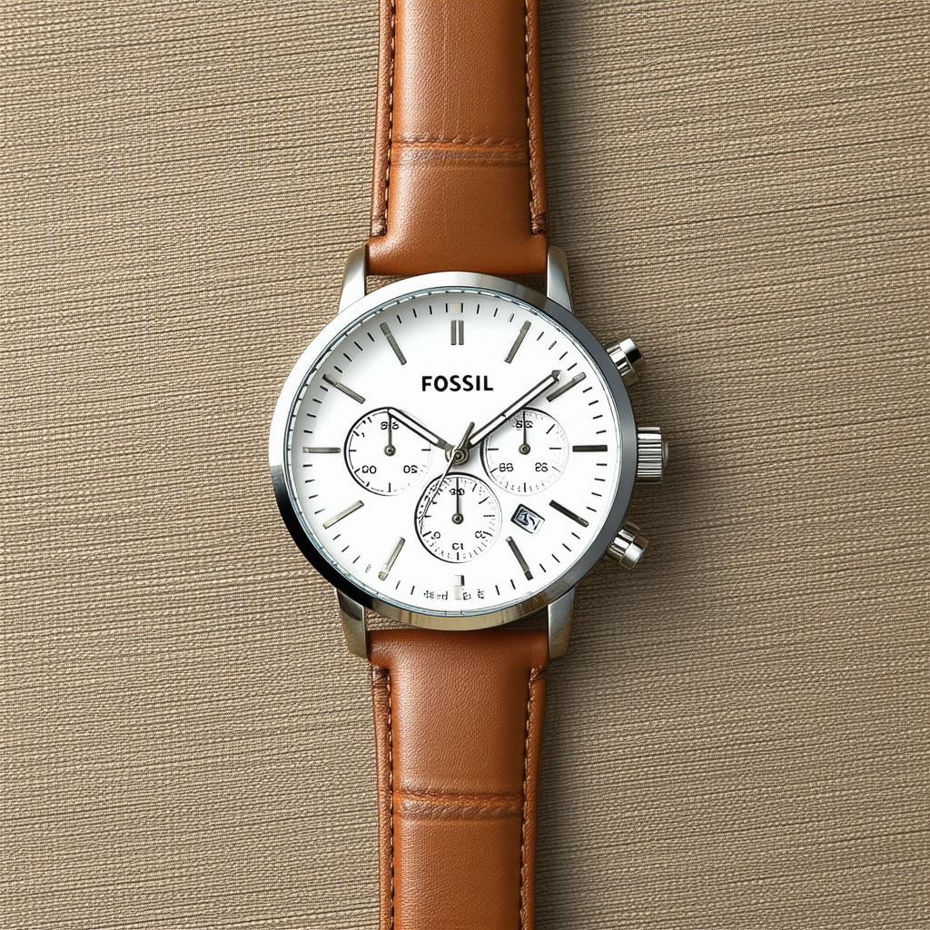Fossil Women's ES4045 Original Boyfriend Sport Chronograph Iron Leather Watch