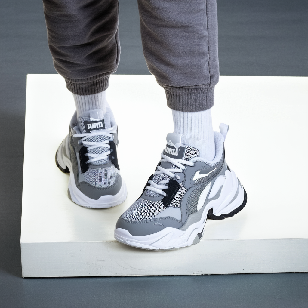 PUMA Kids Boys Wild Rider Dazed Sneakers Shoes Casual - Grey