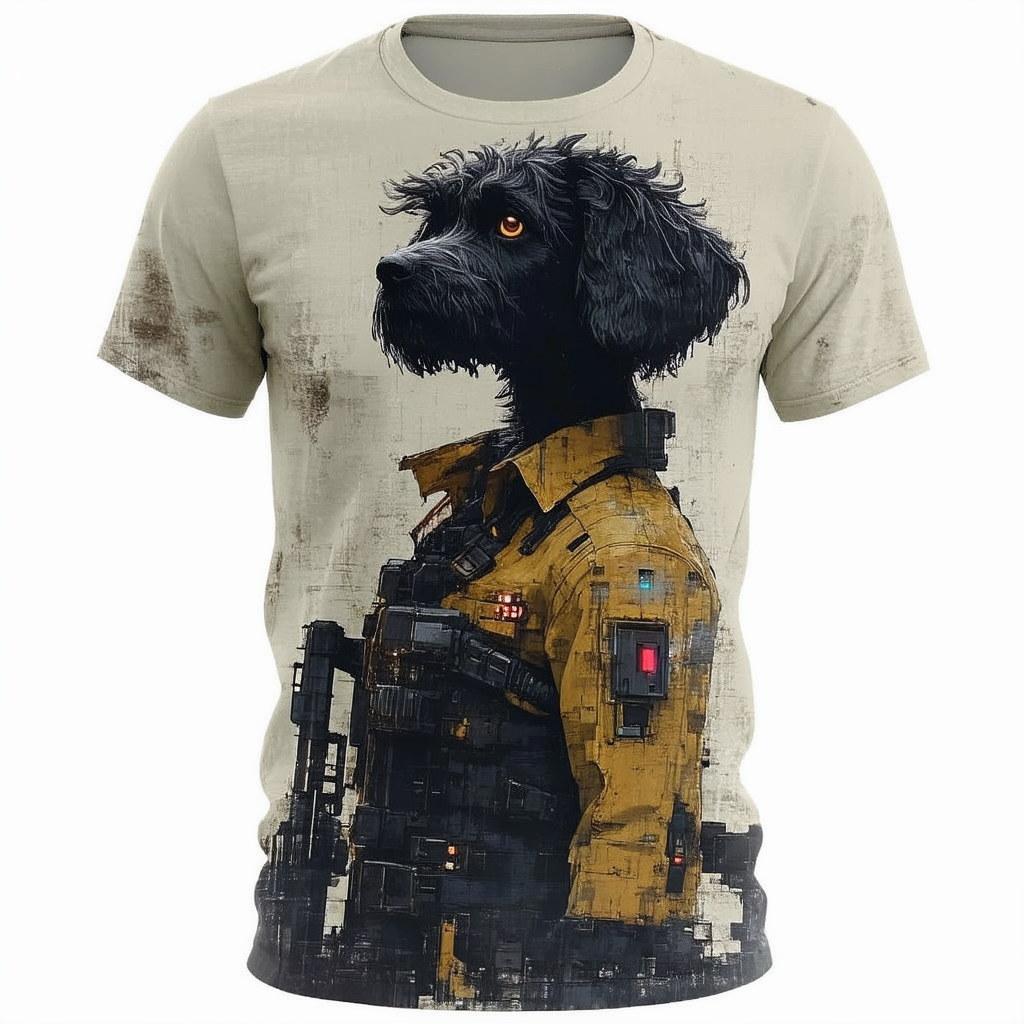 CafePress Cowboy_Bebop_Data_Dog_Dark T Shirt Cotton T-Shirt